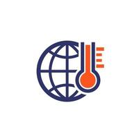 global warming icon on white vector