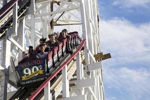 NEW YORK, USA, AUGUST 23, 2017 - Unidentified people at Luna Park in Coney island, New York. Luna Park is opened in 2010 former site of Astroland. photo