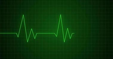Heart monitor EKG electrocardiogram pulse seamless loop background. video