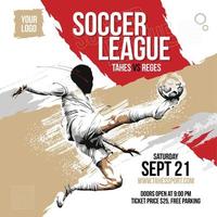 soccer football league event flyer template