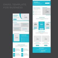 Business Services Promotional B2B Email Template Newsletter vector