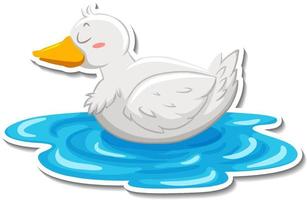 Duck animal farm animal cartoon sticker vector