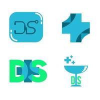 DS logo suitable for hospital, healthcare or drugstore logo vector