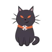 diseño de personajes de gato de halloween vector