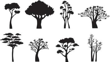 Trees silhouette on white background vector illustration