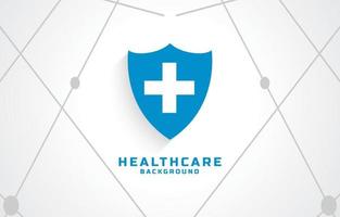 medical protective shield background vector illustration