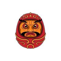 ilustración de muñeca daruma vector