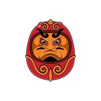 ilustración de muñeca daruma vector