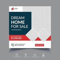 Real Estate Social Media Post Design vector