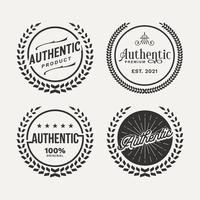 paquete de conjunto de insignia de logotipo auténtico. retro insignias vintage o conjunto de logotipos. elementos de diseño vectorial, letreros comerciales, logotipos, identidades, etiquetas, insignias y objetos. vector