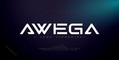 Abstract modern urban alphabet fonts. Typography sport, game, technology, fashion, digital, future creative logo font. vector illustration