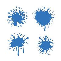 set of Blue vector water splash