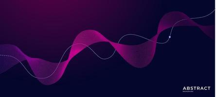abstract background with dynamic linear waves. Vector illustration in flat minimalist style