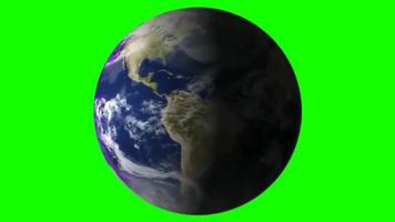Animation Globe green screen Background video