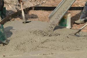 Concrete work for construction. photo