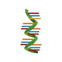 molecular dna structure particle scientific icon isolated vector