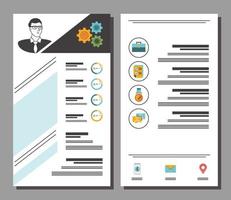 plantilla de currículum minimalista vector