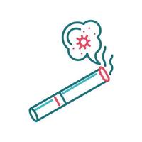 cigar smoke pollution vector