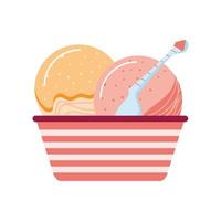 ice cream scoops vector