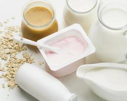 fresh yogurt  organic milk photo