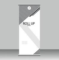 Roll up banner design vector