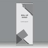 Roll up banner template vector