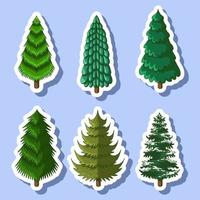 pine tree sticker vector illustration