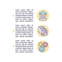 Utilize transferred csr funds concept line icons with text vector