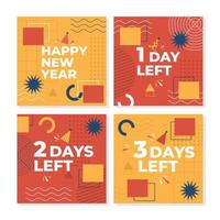 New Year Count Down Social Media vector