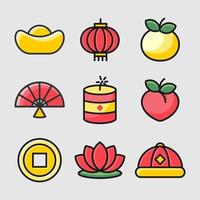 Chinese New Year Icon Set vector