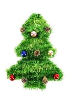 Christmas tree decoration Isolated on white backgrounds photo