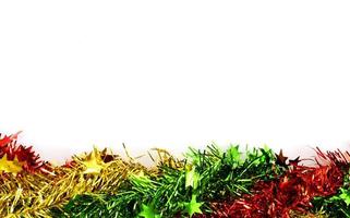 Christmas decoration with copy space on white backgrounds photo