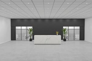 Office Reception Desk Mockup interior design photo