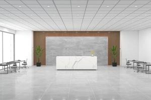 Office Reception Desk Mockup interior design photo