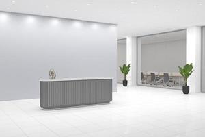 Office Reception Desk Mockup interior design photo