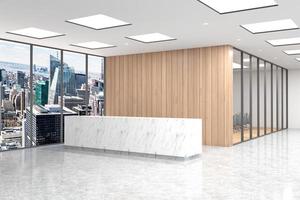 Office Reception Desk Mockup interior design photo