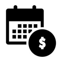 Payment scheduled icon vector