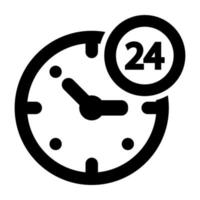 Hours support icon vector