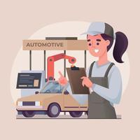 servicios mecánicos de reparación de automóviles vector