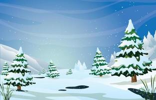 Winter Scenery Background Concept vector