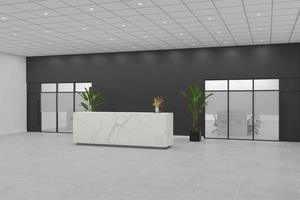 Office Reception Desk Mockup interior design photo