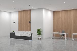 Office Reception Desk Mockup interior design photo