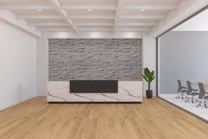 Office Reception Desk Mockup interior design photo