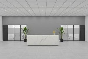 Office Reception Desk Mockup interior design photo