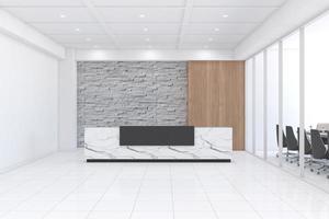 Office Reception Desk Mockup interior design photo