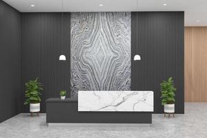 Office Reception Desk Mockup interior design photo