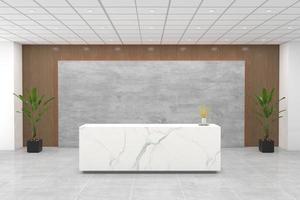 Office Reception Desk Mockup interior design photo