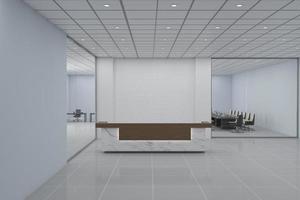 Office Reception Desk Mockup interior design photo