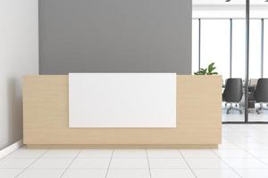 Office Reception Desk Mockup interior design photo