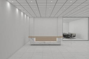 Office Reception Desk Mockup interior design photo